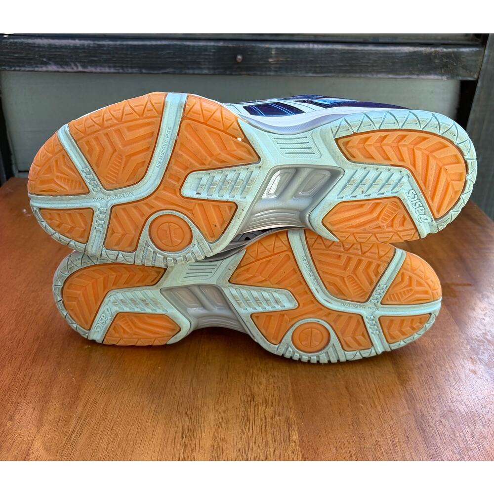 ASICS Gel-Rocket B455N Women’s 9.5 Blue Navy Volleyball Court Shoes Gum Sole - Picture 8 of 9
